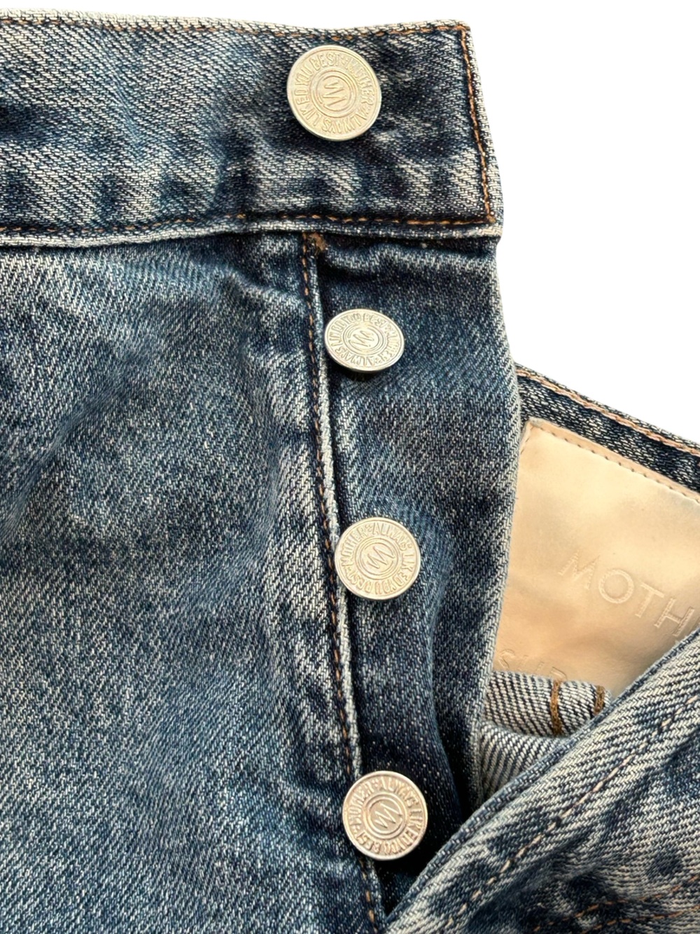 Mother jeans Trickster skimp fray thrill seeker wash raw hem grunge edgy chic 24 - Picture 8 of 15